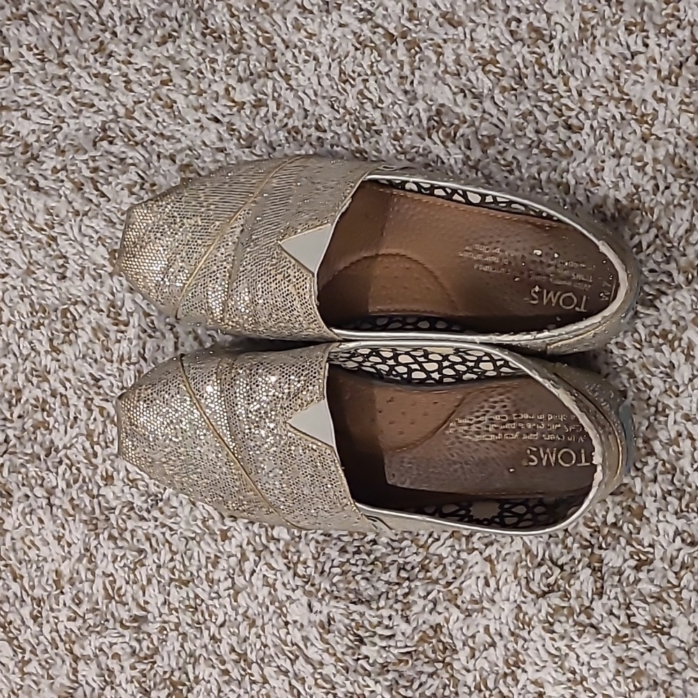 Silver sequined Tom's